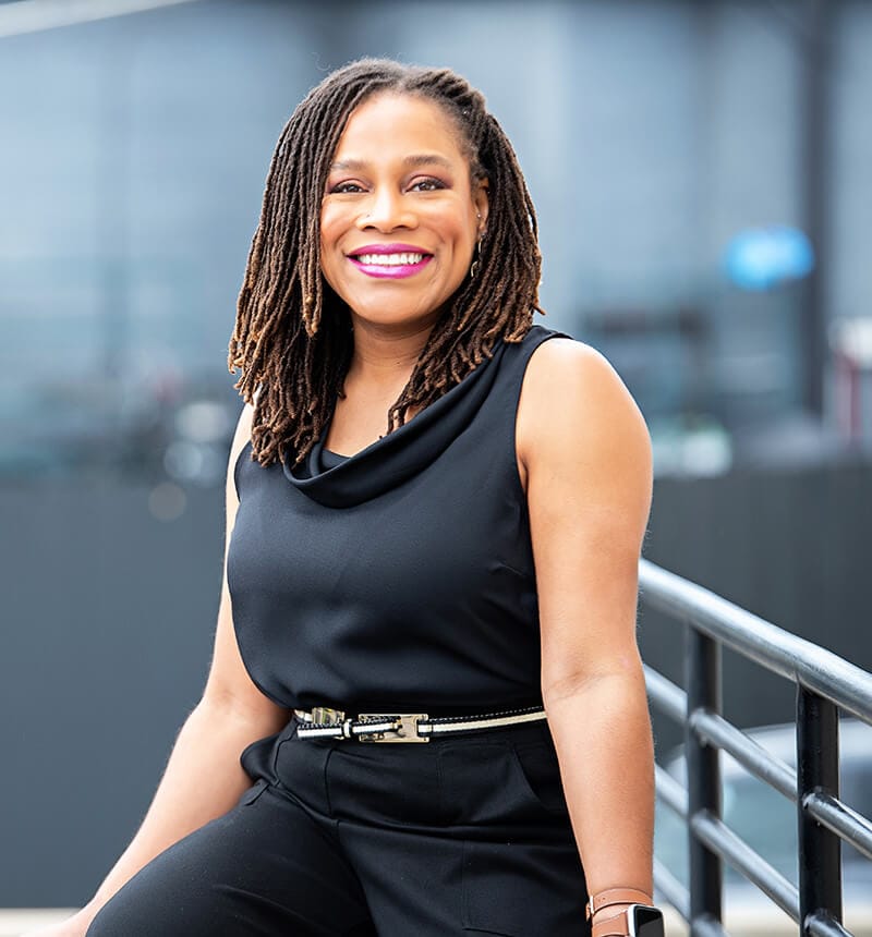 Portrait of Dr. Zakiyah Woods, board-certified pediatrician and certified life coach